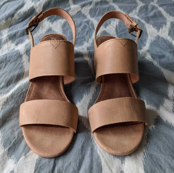 toms black leather women's poppy sandals